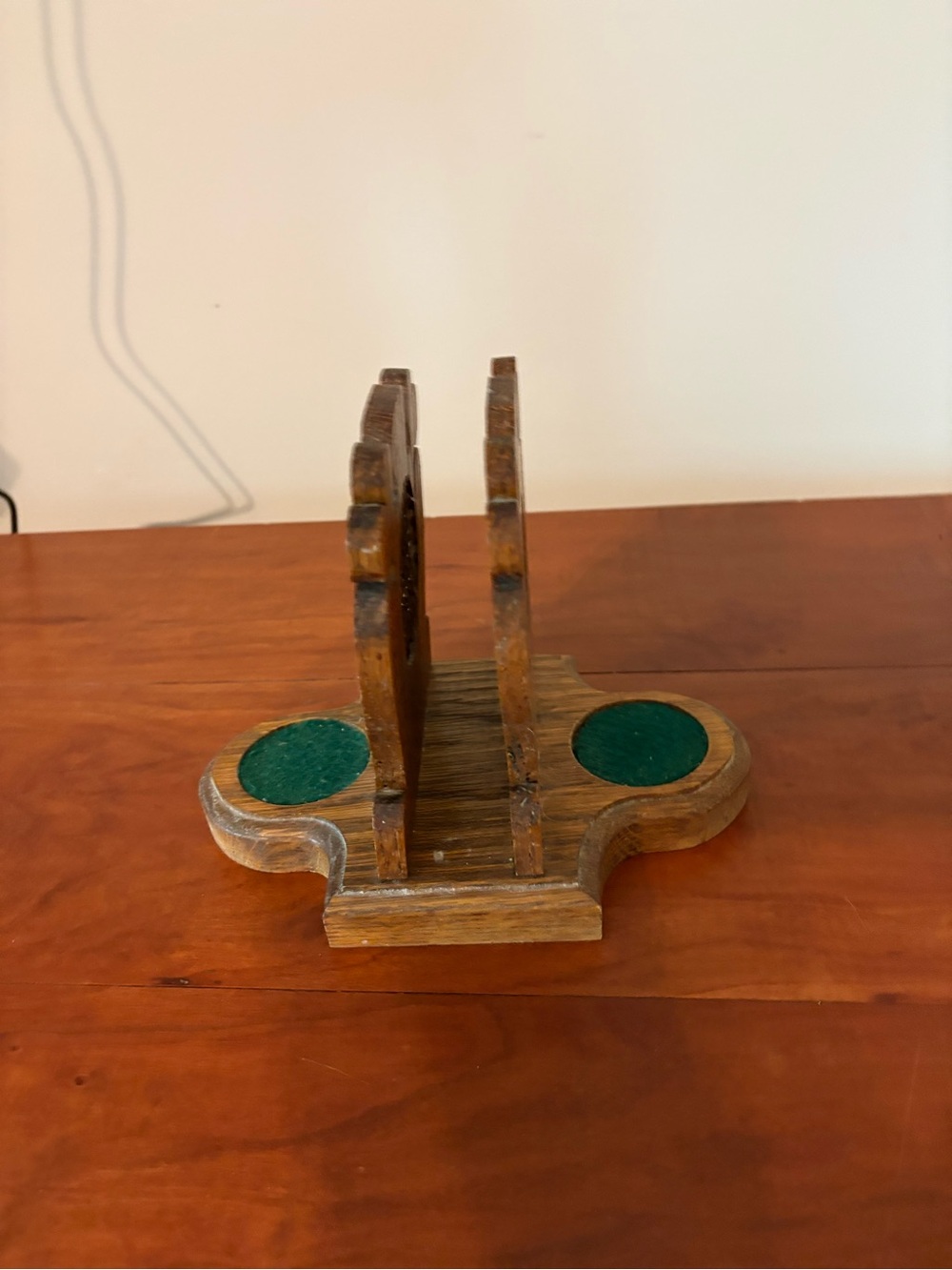 Vintage Wooden napkin condiment holder